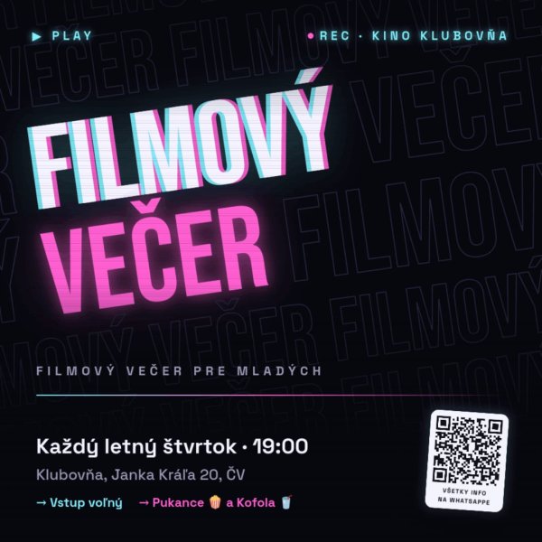 Plagát: Filmový večer pre mladých